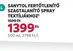Rossmann Sanytol fertőtlenítő szagtalanító spray textíliákhoz ajánlat