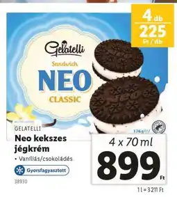 Lidl GELATELLI Neo kekszes jégkrém ajánlat