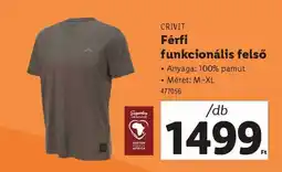 Lidl CRIVIT Férfi funkcionális felső ajánlat