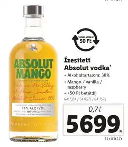Ízesített Absolut vodka