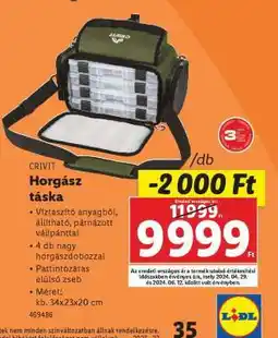 Lidl CRIVIT Horgásztáska ajánlat