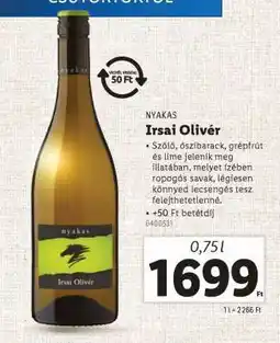 Lidl NYAKAS Irsai Olivér ajánlat