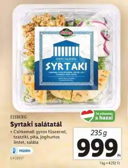 Lidl Syrtaki salátatál ajánlat