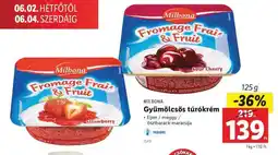 Lidl MILBONA Gyümölcsös túrókrém ajánlat