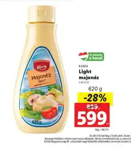 Lidl Kania Light majonéz ajánlat