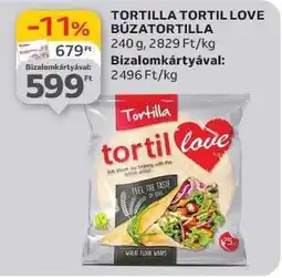 Auchan TORTILLA TORTIL LOVE BÚZATORTILLA ajánlat