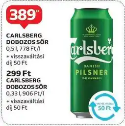 Auchan Carlsberg Dobozos Sör 0,5l ajánlat