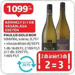 Auchan Paulus Gold Bor ajánlat