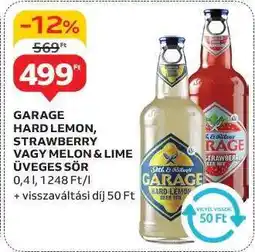 Auchan GARAGE HARD LEMON, STRAWBERRY VAGY MELON & LIME ÜVEGES SÖR ajánlat
