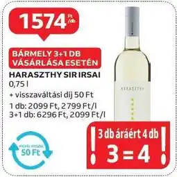 Auchan HARASZTHY Sir Irsai ajánlat