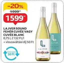 Auchan Lajver Sound Fehér Cuvée vagy Cuvée Blanc ajánlat