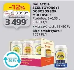 Auchan BALATON-SZENTGYÖRGYI DOBOZOS SÖR MULTIPACK ajánlat