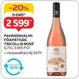 Auchan Pannonhalmi Főapátság Tricollis Rosé ajánlat