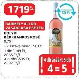Auchan Bolyki Kékfrankos Rosé ajánlat