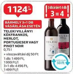 Auchan Teleki Villányi Wine ajánlat