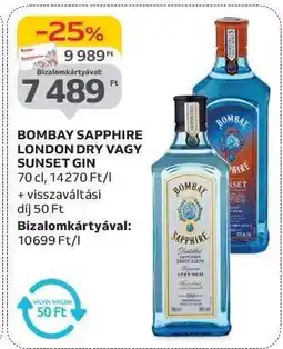 BOMBAY SAPPHIRE LONDON DRY VAGY SUNSET GIN