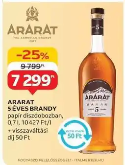 ARARAT 5 ÉVES BRANDY