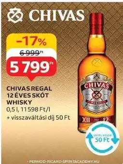 Auchan Chivas Regal 12 éves skót whisky ajánlat