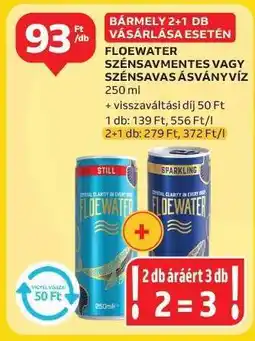 Auchan FLOEWATER Szénsavmentes vagy Szénsavas Ásványvíz ajánlat