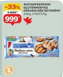 Auchan AUCHAN KEDVENC GLUTÉNMENTES KÓKUSZCSÓK SÜTEMÉNY ajánlat