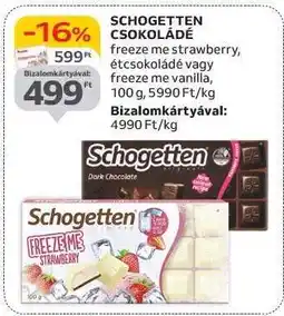 Auchan Schogetten Csokoládé ajánlat