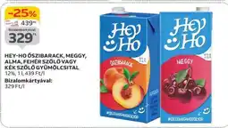 Auchan HEY-HO Őszibarack, Meggy, Alma, Fehér Szőlő vagy Kék Szőlő Gyümölcsital ajánlat
