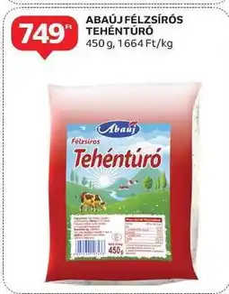 Auchan ABAÚJ FÉLZSÍROS TEHÉNTÚRÓ ajánlat