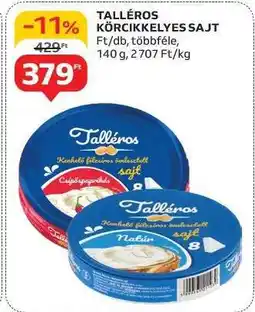 Auchan Talléros Körcikkelyes Sajt ajánlat
