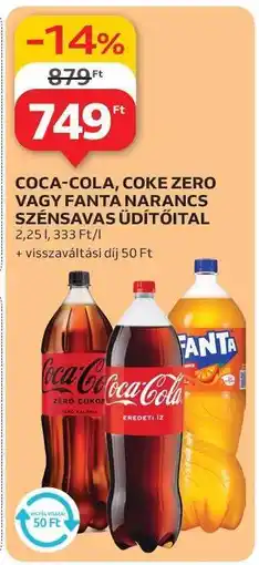 Auchan Coca-Cola, Coke Zero vagy Fanta Narancs ajánlat