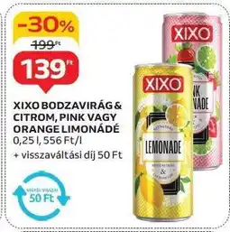 Auchan XIXO Bodzavirág & Citrom, Pink vagy Orange Limonádé ajánlat