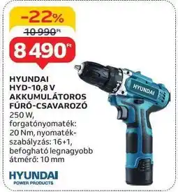 HYUNDAI HYD-10,8 V AKKUMULÁTOROS FÚRÓ-CSAVAROZÓ