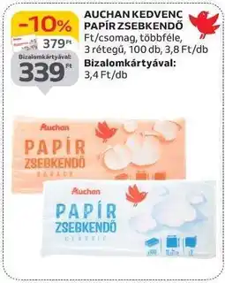 Auchan AUCHAN KEDVENC PAPÍR ZSEBKENDŐ ajánlat