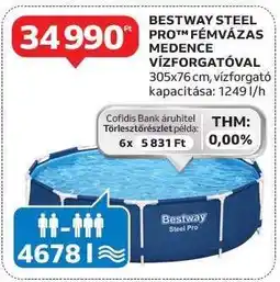 Auchan BESTWAY STEEL PRO FÉMVÁZAS MEDENCE VÍZFORGATÓVAL ajánlat