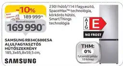 Auchan Samsung RB34C600ESA Alulfagyasztós Hűtőszekrény ajánlat