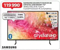 Auchan SAMSUNG UE43DU7172UXXH 4K CRYSTAL UHD SMART TV ajánlat
