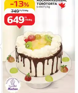 Auchan Auchan Kedvenc Túrótorta ajánlat