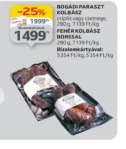 Auchan Bogádi Paraszt Kolbász ajánlat