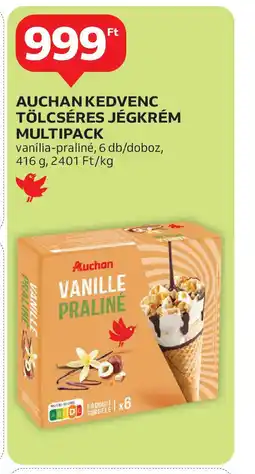 Auchan Auchan Kedvenc Tölcséres Jégkrém Multipack ajánlat