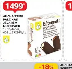 Auchan Auchan Tipp Pálcikás Jégkrém Multipack ajánlat
