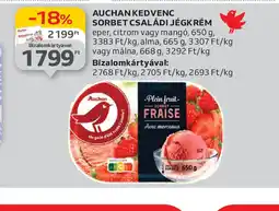 Auchan Auchan Kedvenc Sorbet Családi Jégkrém ajánlat