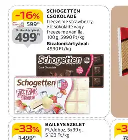 Auchan Schogetten Csokoládé ajánlat