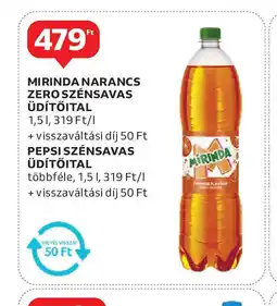 Auchan Mirinda Narancs Zero Szénsavas Üdítőital ajánlat