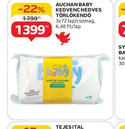 Auchan Auchan Baby Kedvenc Nedves Törlőkendő ajánlat