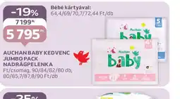 Auchan Auchan Baby Kedvenc Jumbo Pack Nadrágpelenka ajánlat