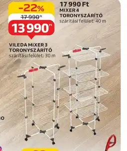 Auchan Vileda Mixer 3 Toronyszárít ajánlat