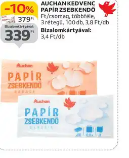 Auchan Auchan Kedvenc Papír Zsebkendő ajánlat