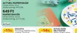 Auchan Actuel Papírtányér ajánlat