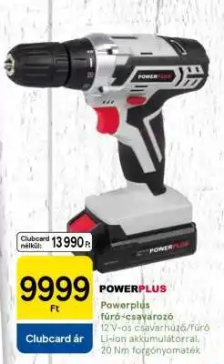 Tesco Powerplus fúró-csavarozó ajánlat