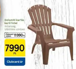 Tesco Dolomiti karfás kerti fotel ajánlat