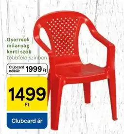 Tesco Gyermek műanyag kerti szék ajánlat